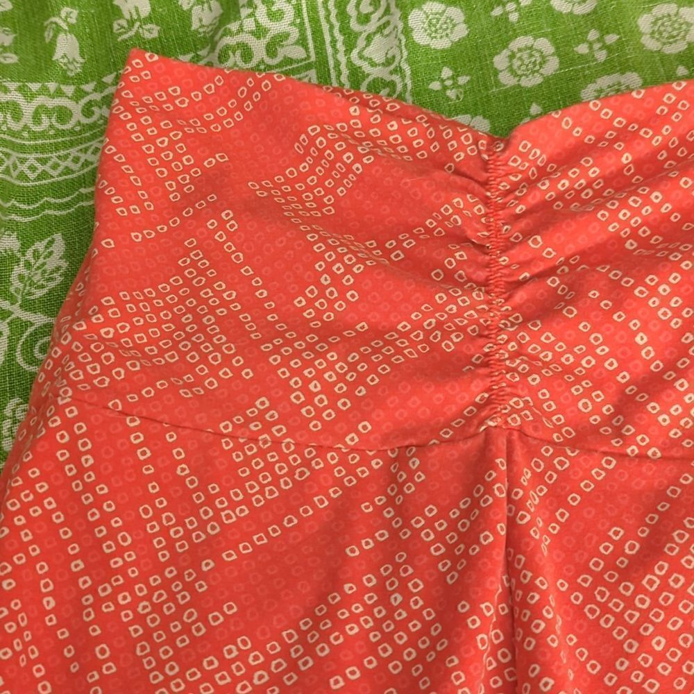 Eddie Bauer red and white geometric print dress size medium - Picture 6 of 8